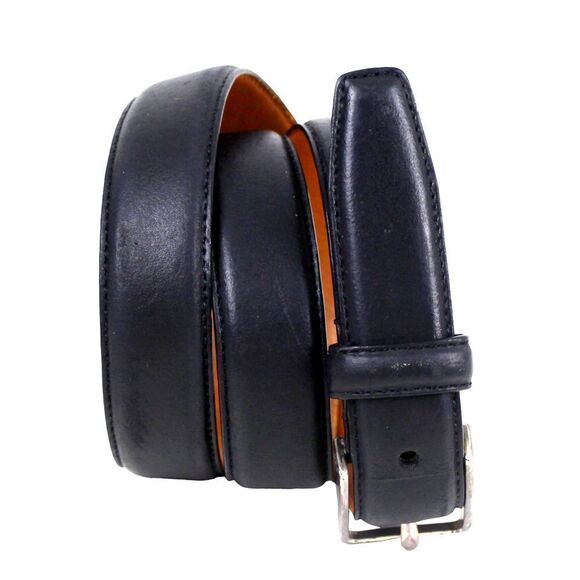 Lauren Ralph Lauren BLACK GENUINE LEATHER 1"Wd CASUAL DRESS BELT Size M (X40 - Picture 1 of 14